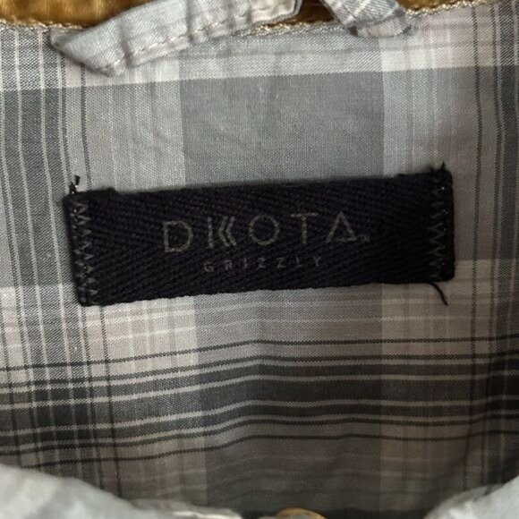 DKOTA Grizzly Button Snap Green Plaid Short Sleeve Shirt, Sz Large - Picture 7 of 16